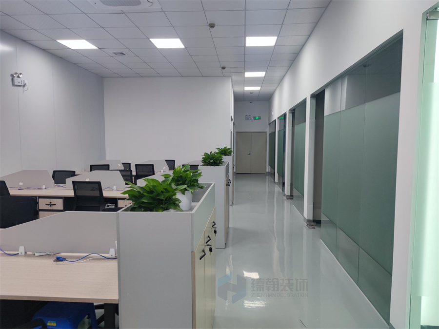 3000㎡深圳韻騰激光廠房，展廳，辦公室設計裝修