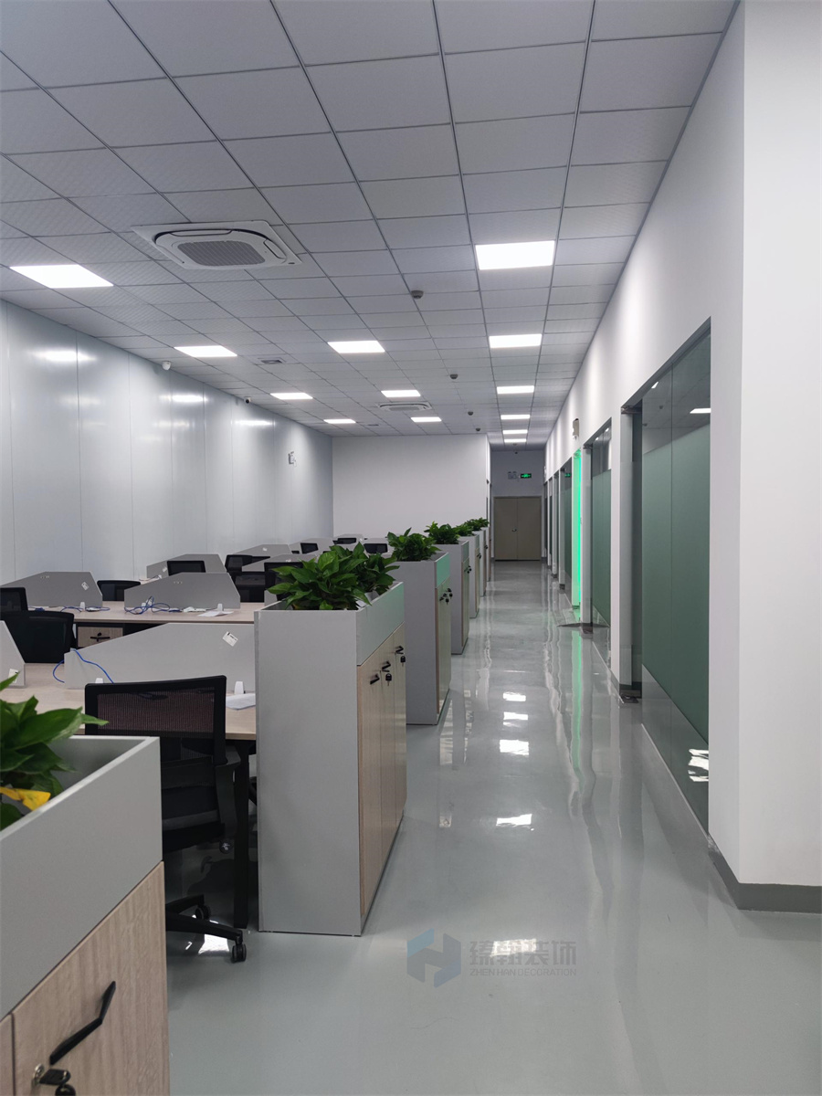 3000㎡深圳韻騰激光廠房，展廳，辦公室設計裝修